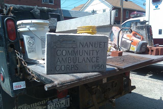 Moving the cornerstone to the new building